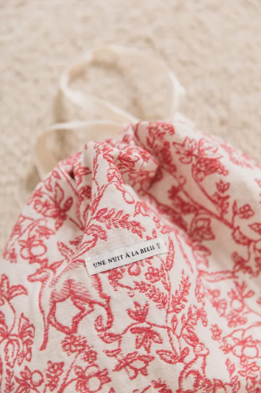 Homewear pouch with Toile de Jouy print sold by Balzac Paris