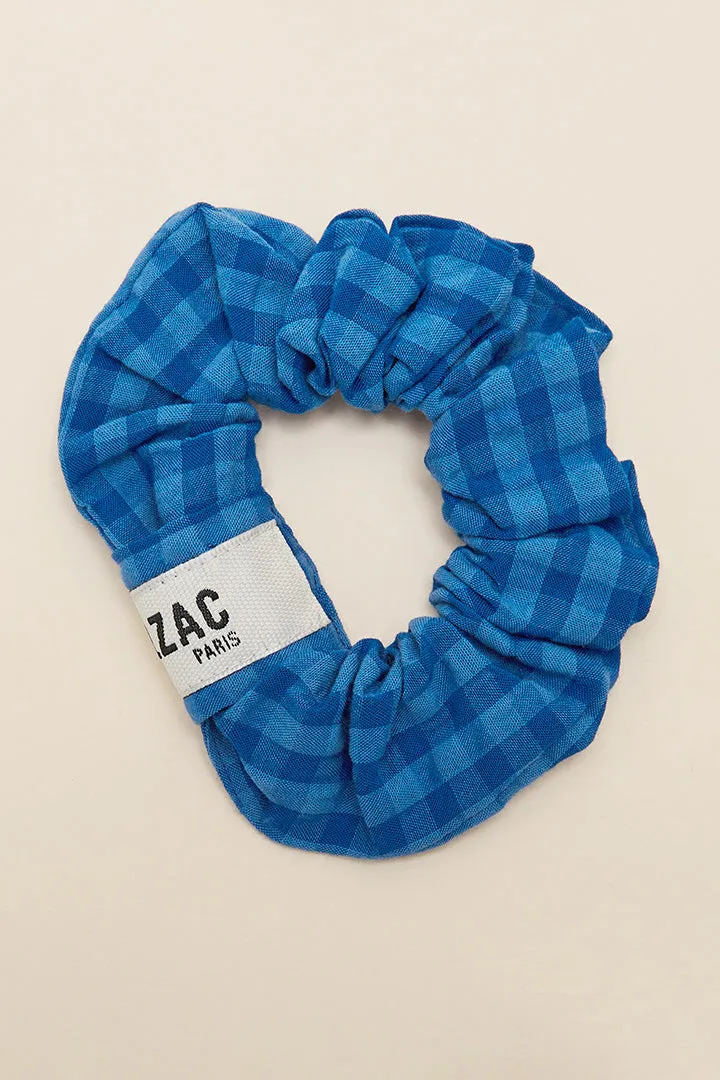 Blue gingham scrunchie sold by Balzac Paris product image thumbnail 2