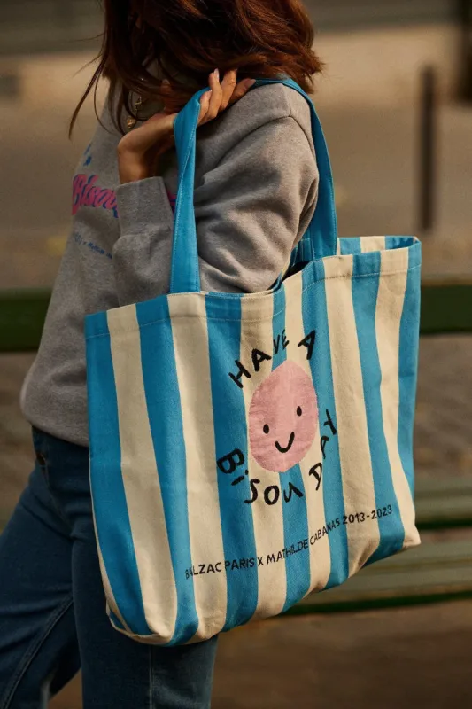 Syrup Smiley Tote Bag sold by Balzac Paris
