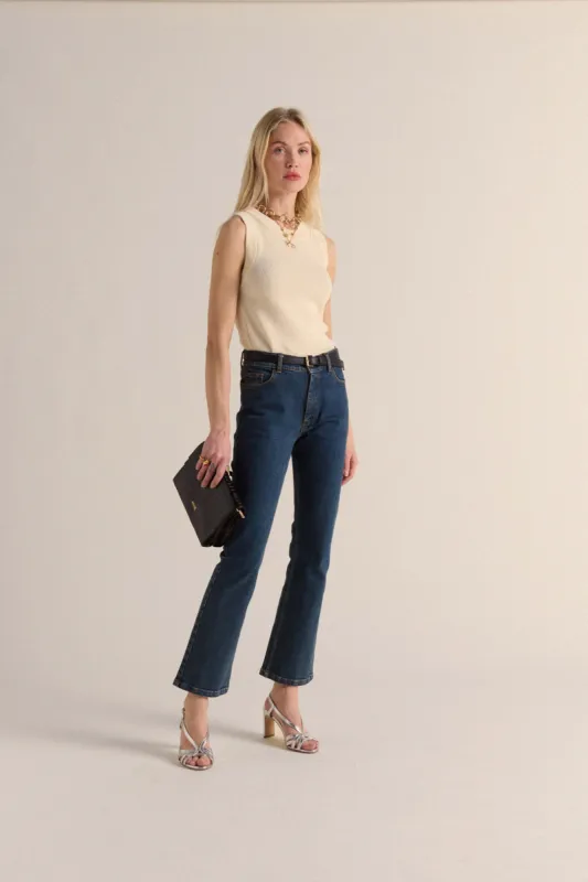 Julius boot-cut jeans in lagoon blue made by Balzac Paris