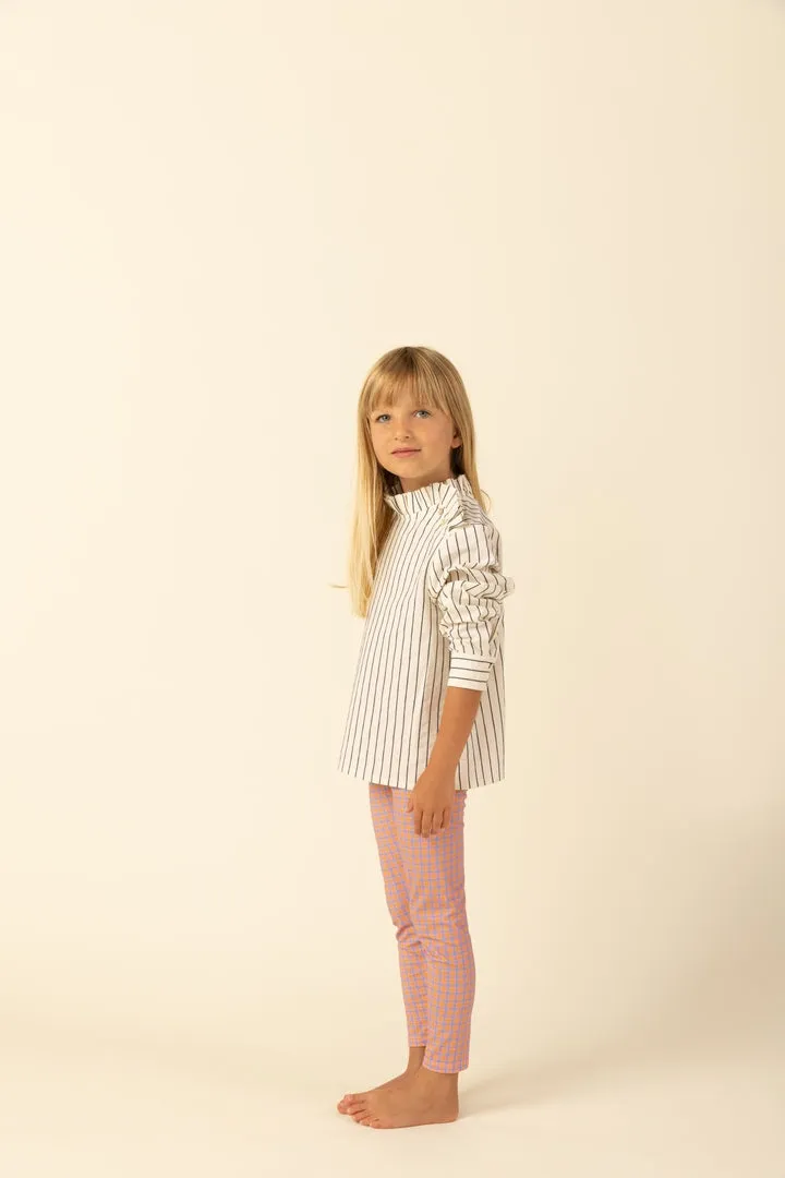 Citron pink check leggings sold by Balzac Paris product image thumbnail 2