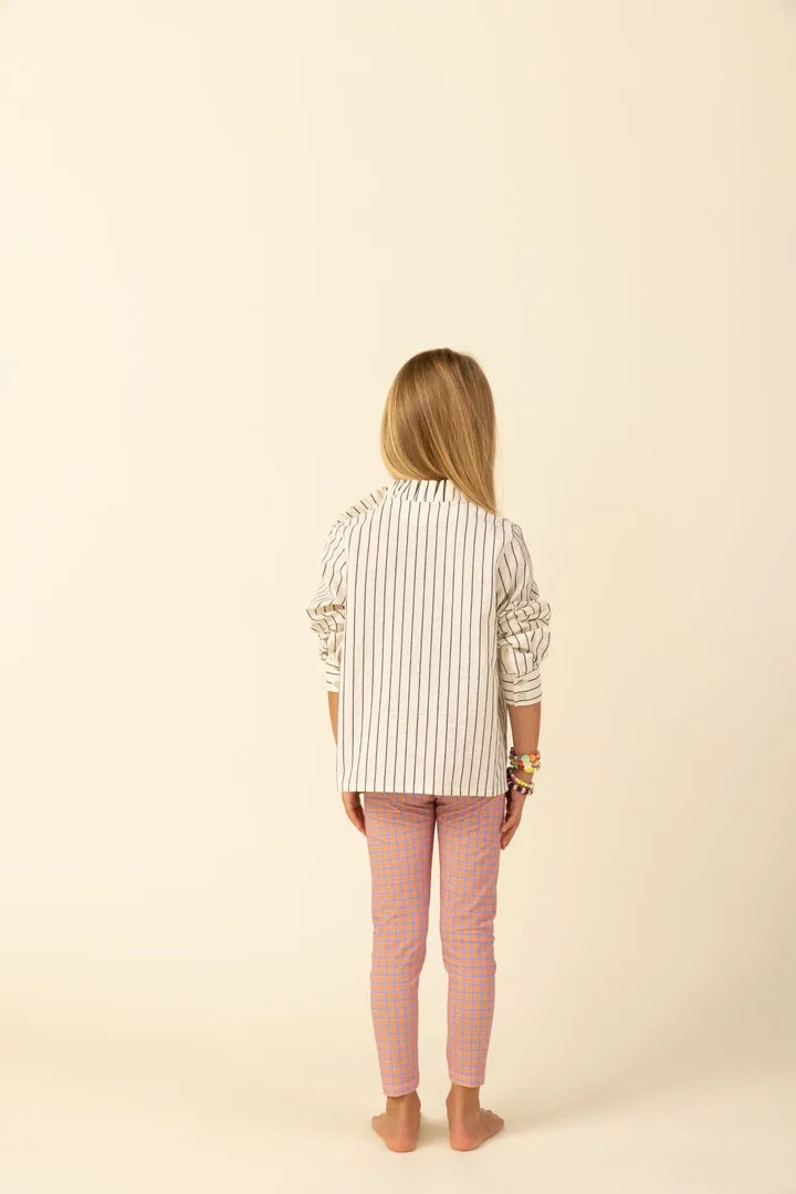 Citron pink check leggings sold by Balzac Paris product image thumbnail 5