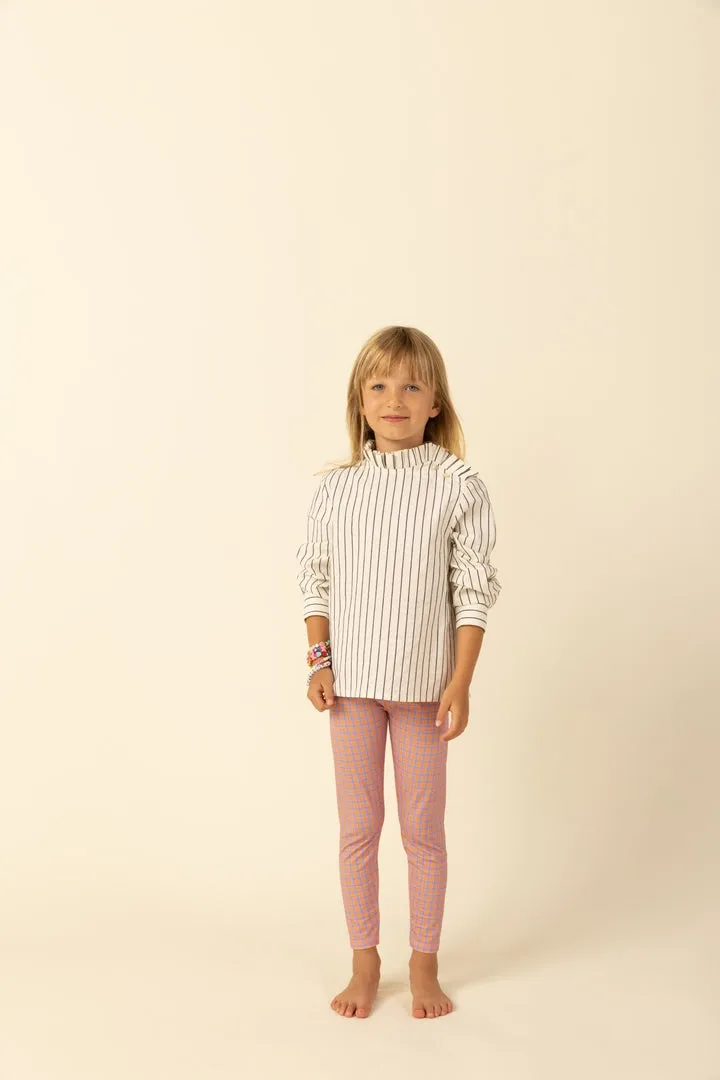 Citron pink check leggings sold by Balzac Paris product image thumbnail 4