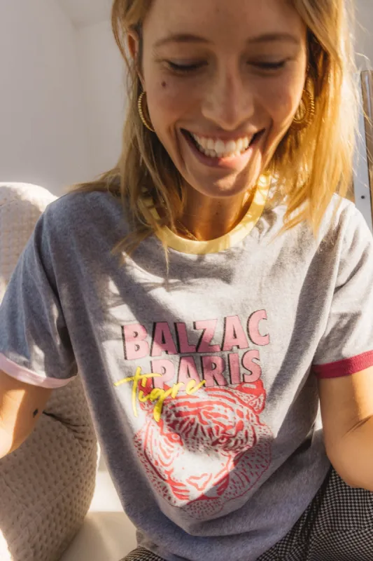 Bree gray tiger t-shirt GOTS certified (old) sold by Balzac Paris