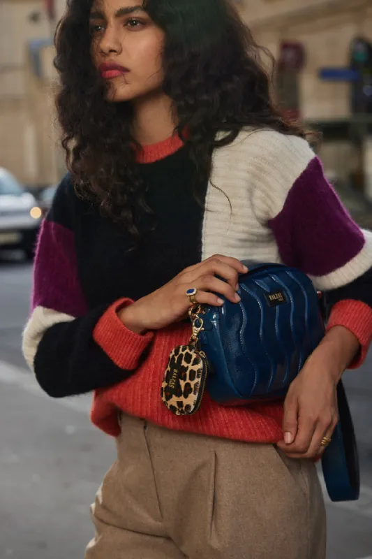 Ziggy purse with leopard pony carabiner sold by Balzac Paris