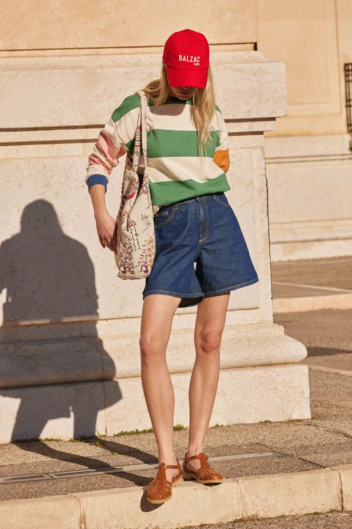 Striped multicolored Harlow sweatshirt sold by Balzac Paris