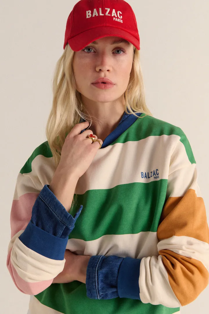Striped multicolored Harlow sweatshirt sold by Balzac Paris product image thumbnail 4