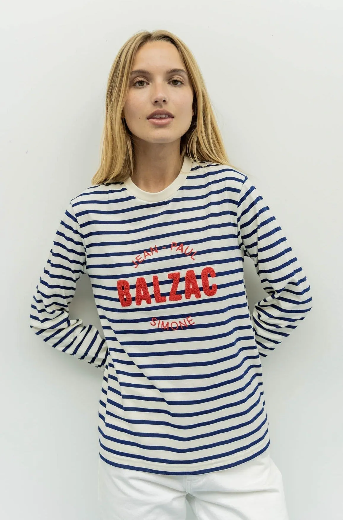 Striped Simone Literary Top sold by Balzac Paris