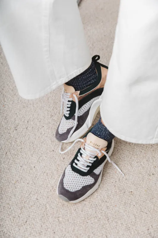 Gray and pink Fedor sneakers sold by Balzac Paris