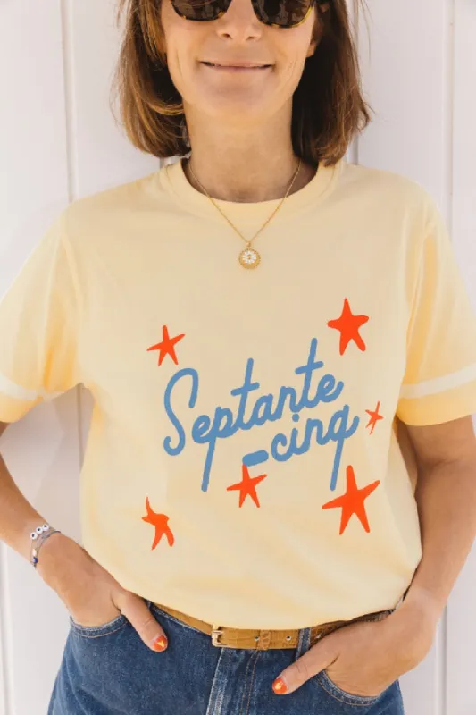 Bree Septuagint Five ecru t-shirt sold by Balzac Paris