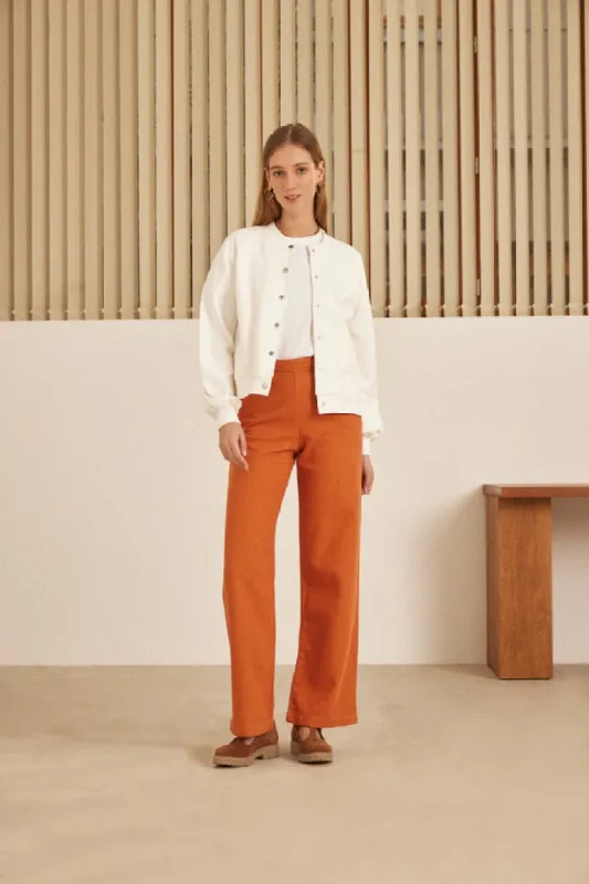 Paolo orange trousers sold by Balzac Paris