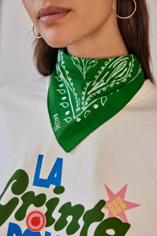 Green Paros scarf sold by Balzac Paris