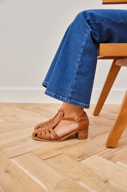 Camel Albane sandals sold by Balzac Paris