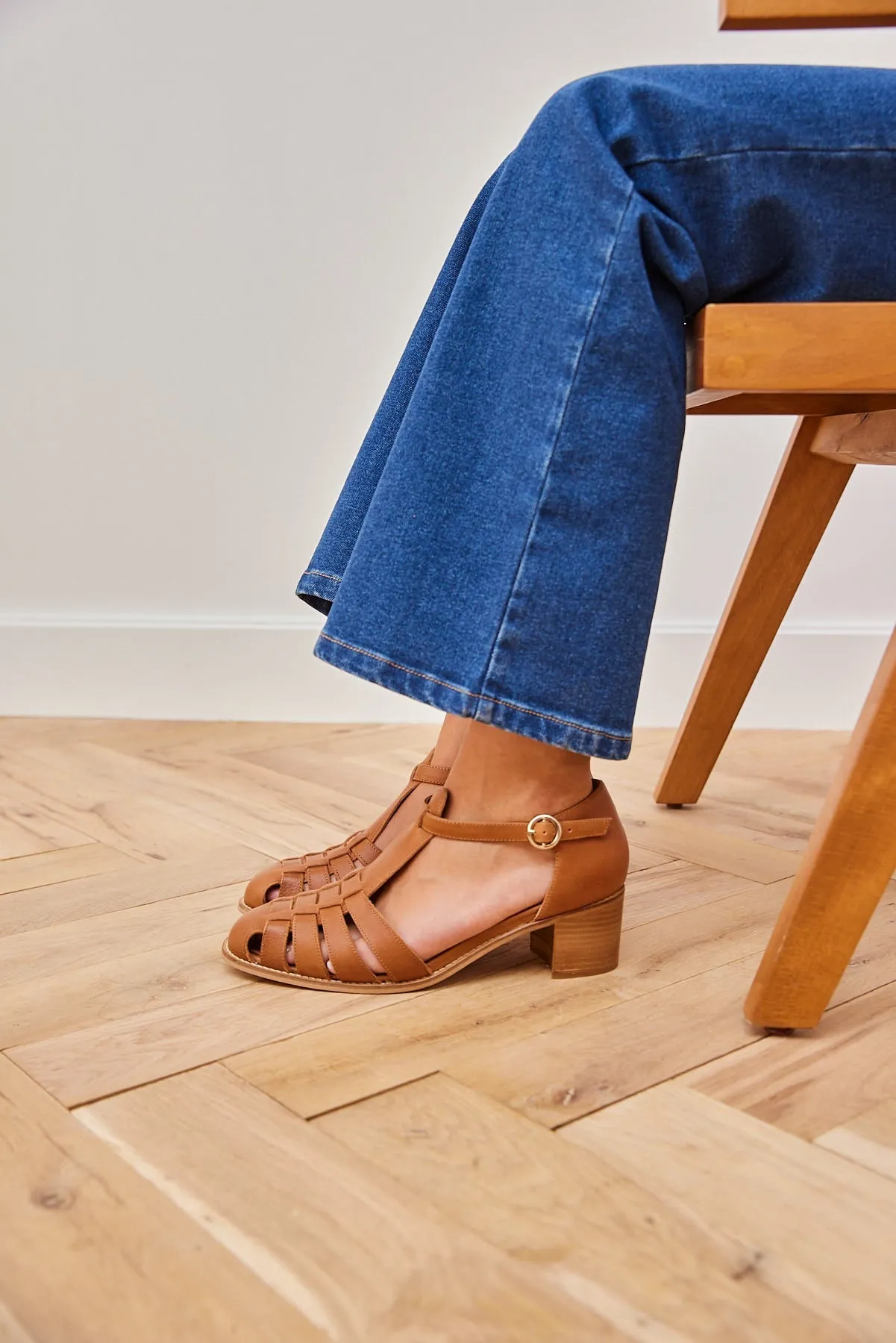 Camel Albane sandals sold by Balzac Paris