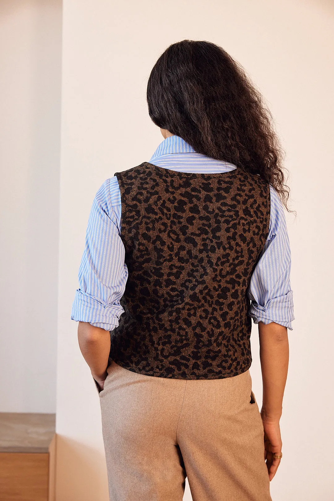 Marius leopard vest sold by Balzac Paris product image thumbnail 4