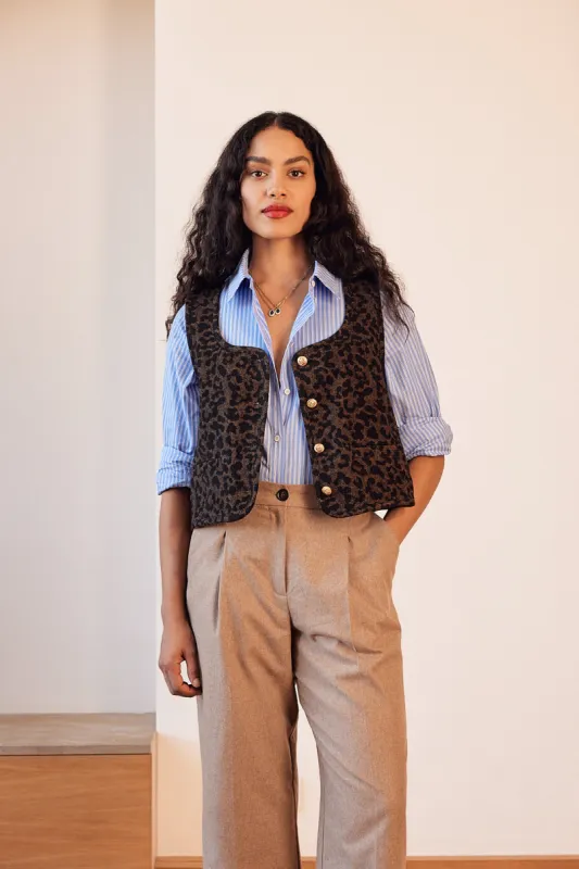 Marius leopard vest made by Balzac Paris