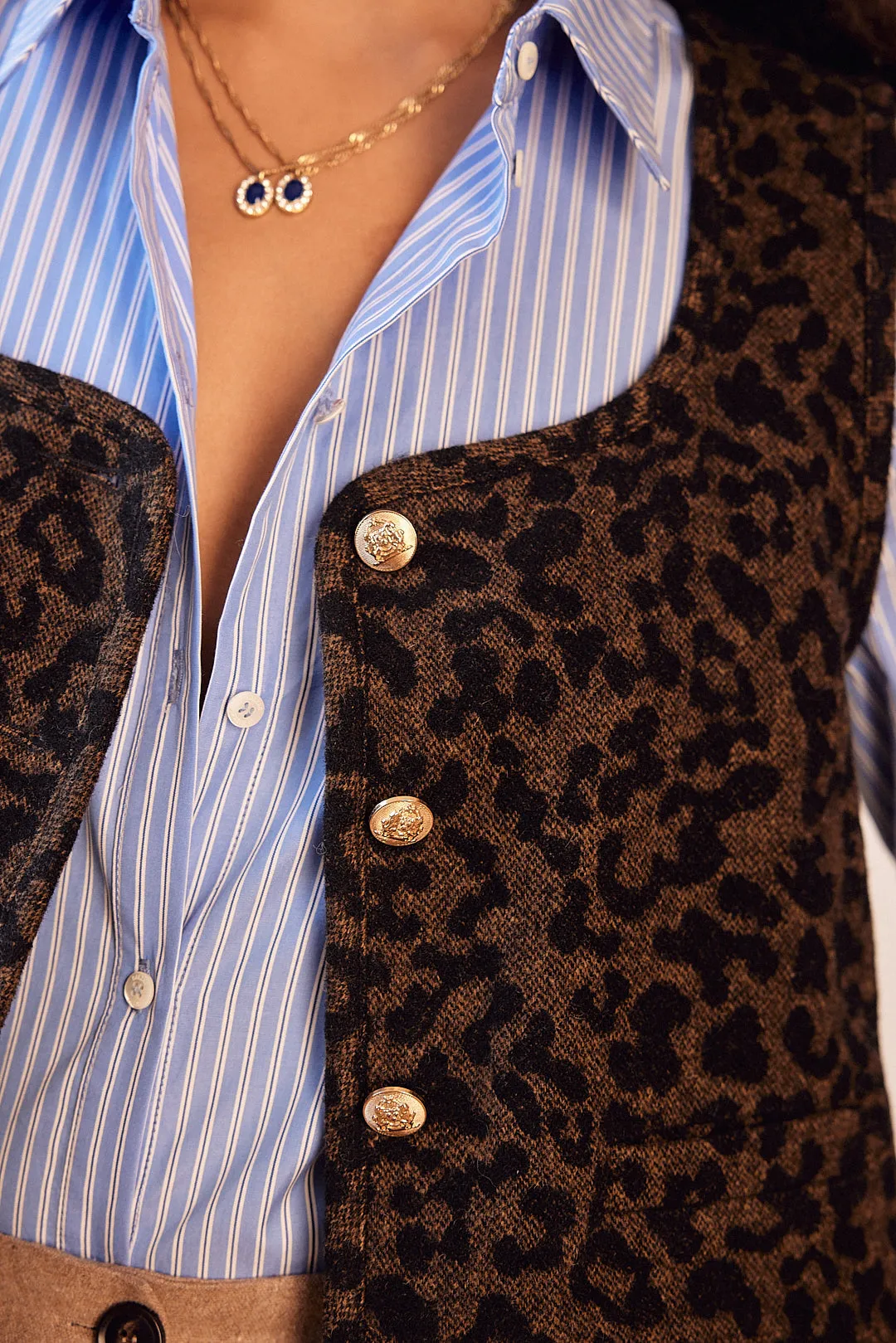 Marius leopard vest sold by Balzac Paris product image thumbnail 2