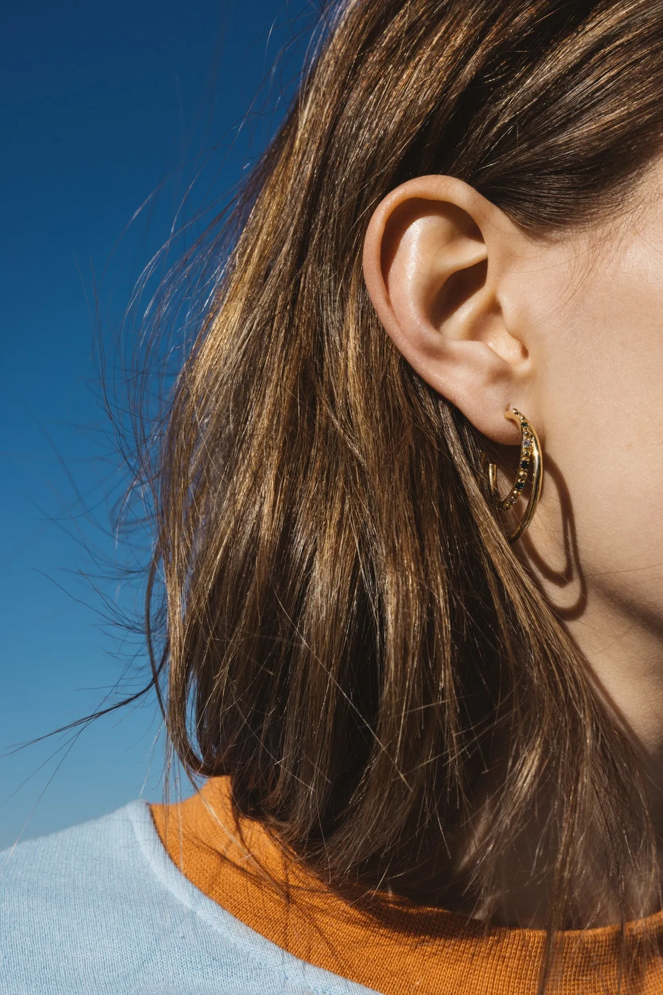 Multicolor golden Mermaid earrings sold by Balzac Paris product image thumbnail 5