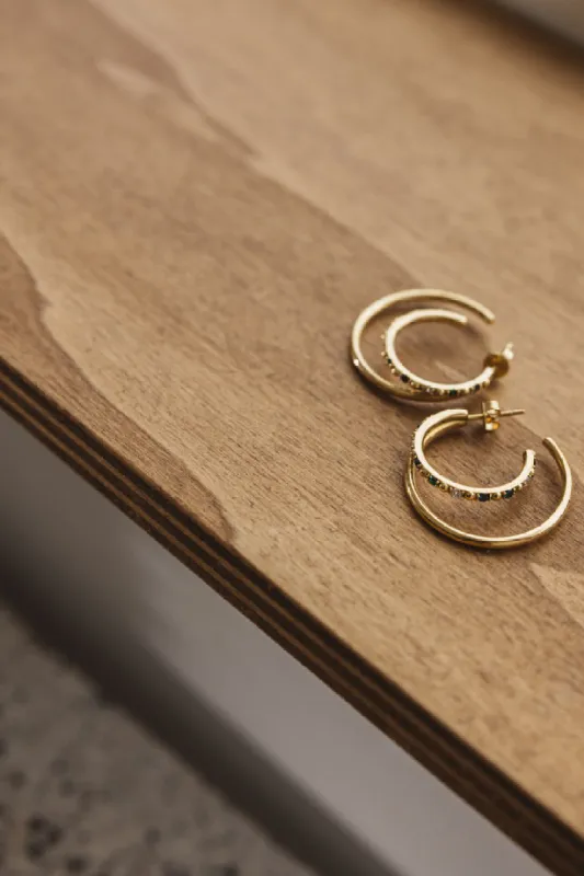 Multicolor golden Mermaid earrings made by Balzac Paris