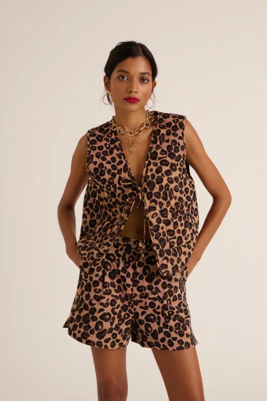 Leopard Shade Vest sold by Balzac Paris