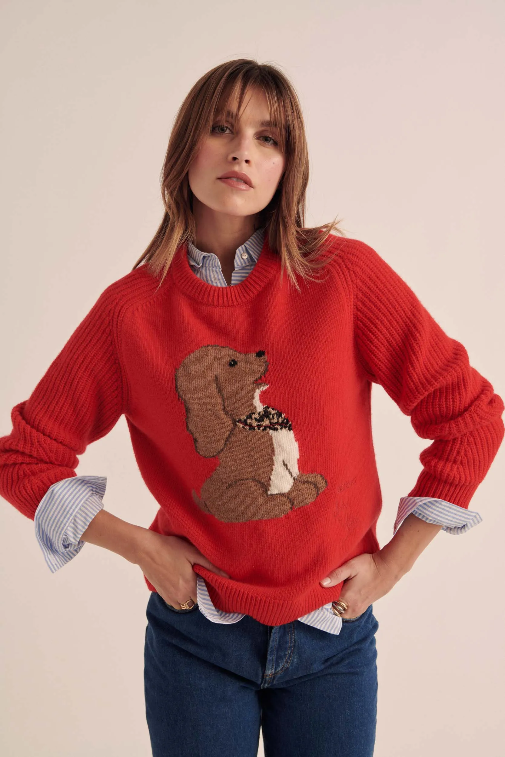 Barbour x BP Red Doug Sweater sold by Balzac Paris