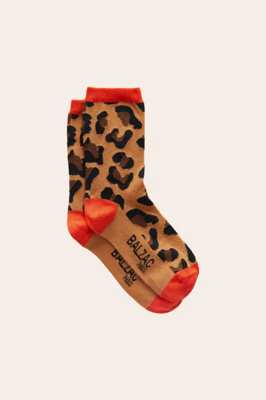 Orange Leo Socks sold by Balzac Paris