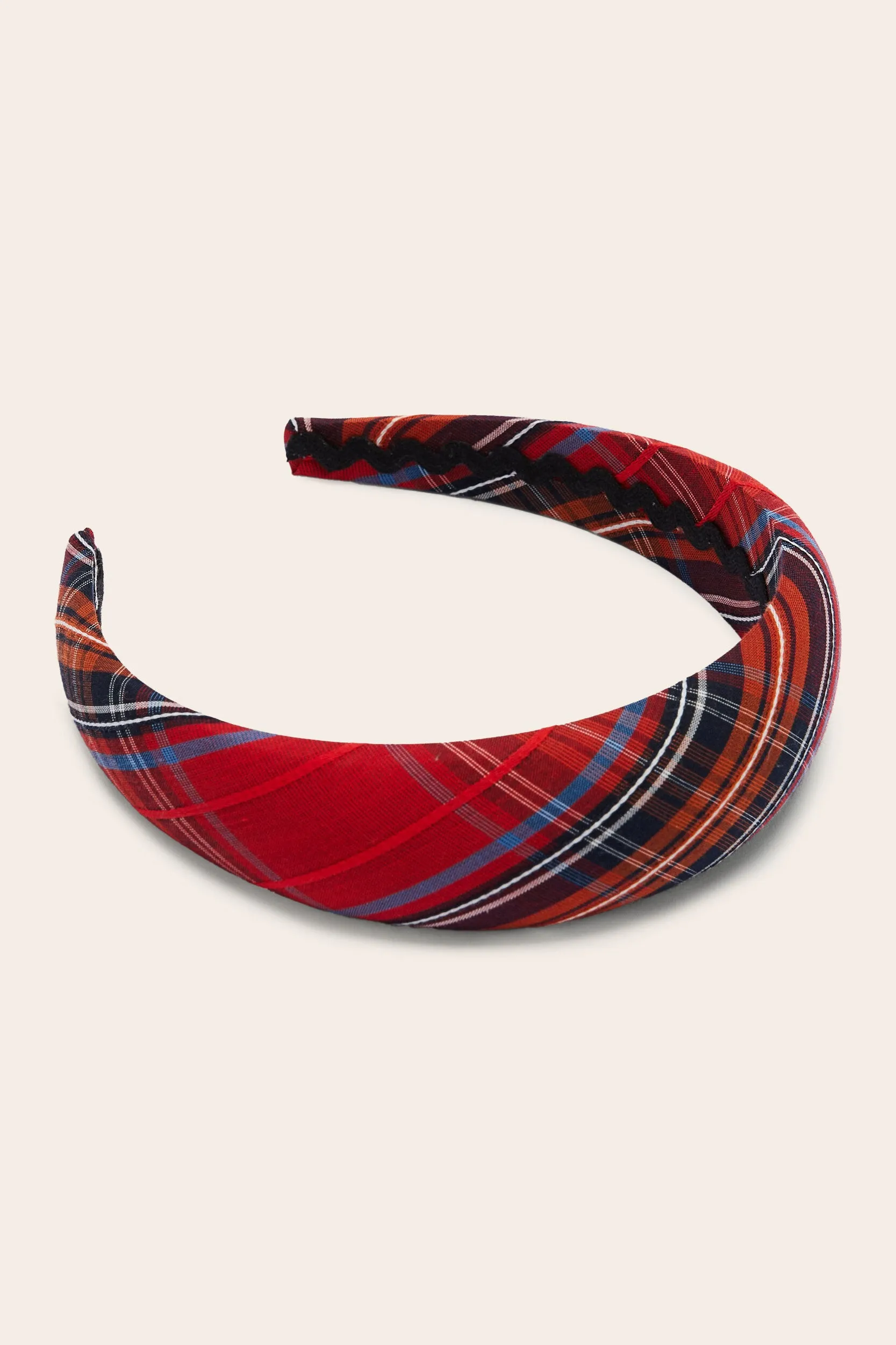 Nelly red tartan headband sold by Balzac Paris product image thumbnail 2