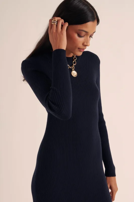 Lola navy blue dress sold by Balzac Paris