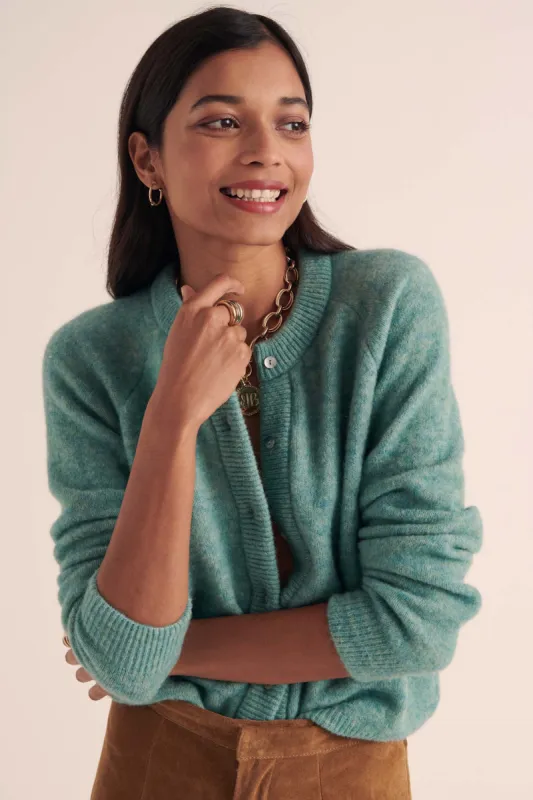 Cardigan Come blue green sold by Balzac Paris