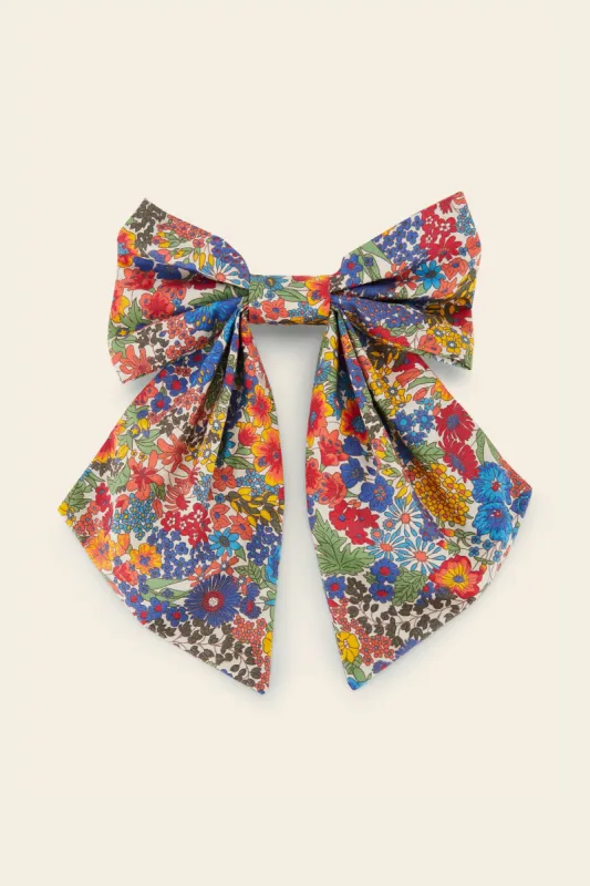 Manolito bow in blue and yellow Liberty fabric sold by Balzac Paris