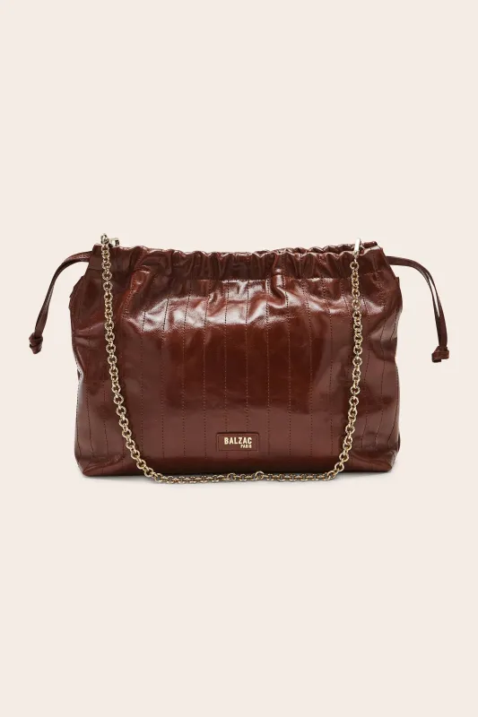 Amaïa crumpled hazelnut bag made by Balzac Paris