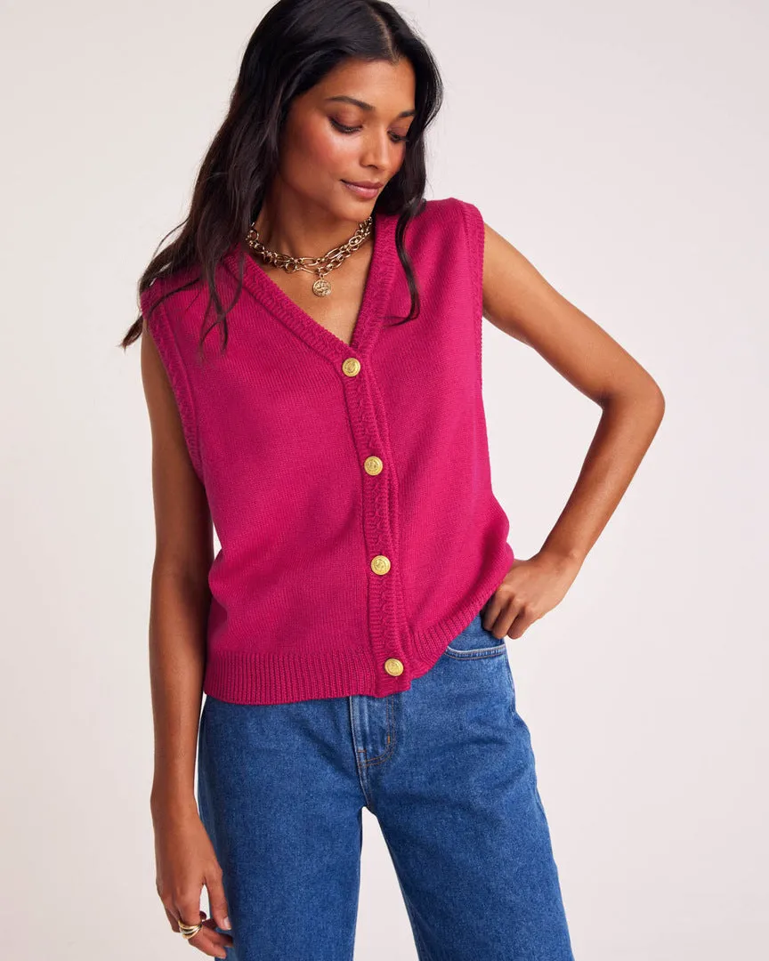 Raspberry pink Constant vest sold by Balzac Paris product image thumbnail 5