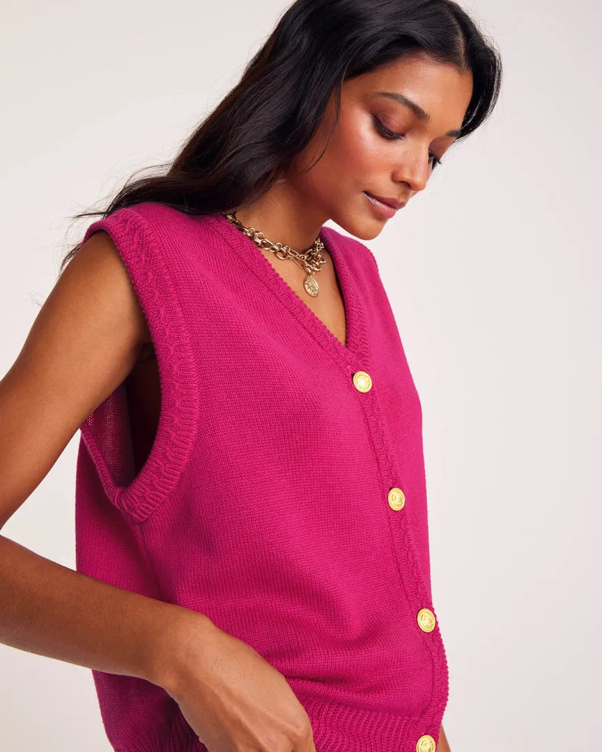 Raspberry pink Constant vest sold by Balzac Paris product image thumbnail 4