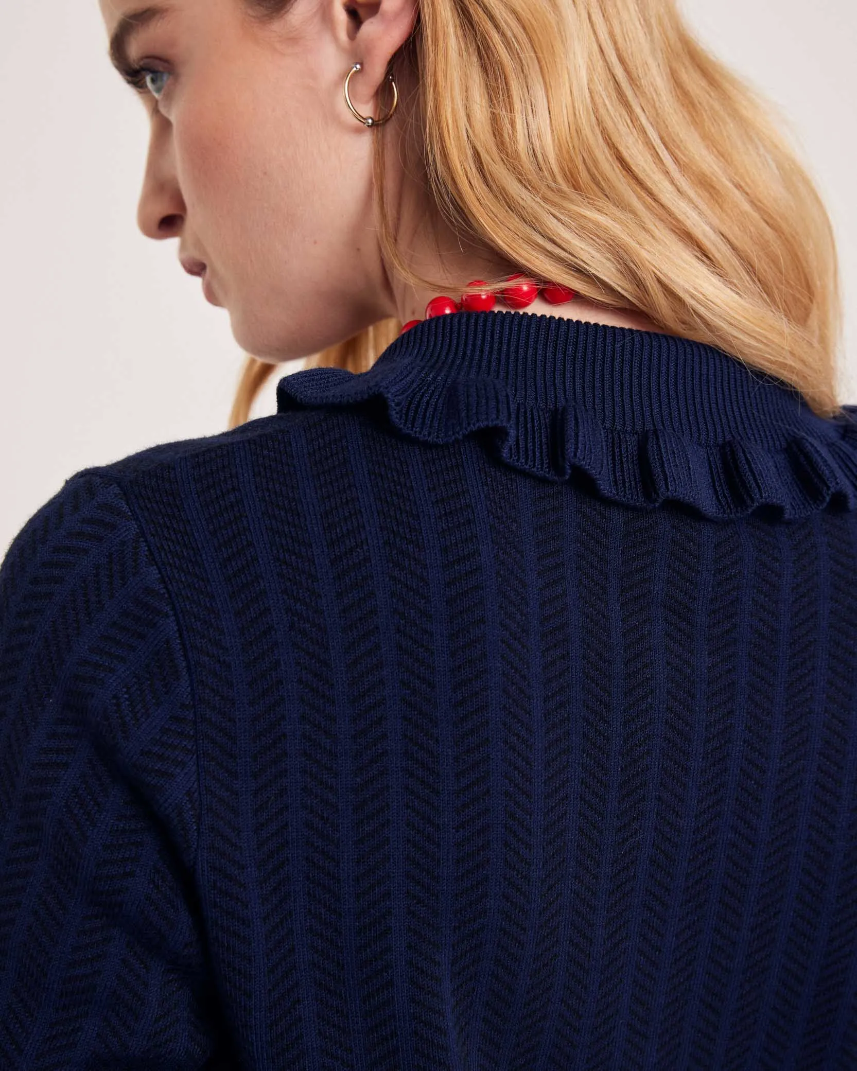 Navy Tadeo Polo Shirt sold by Balzac Paris product image thumbnail 3