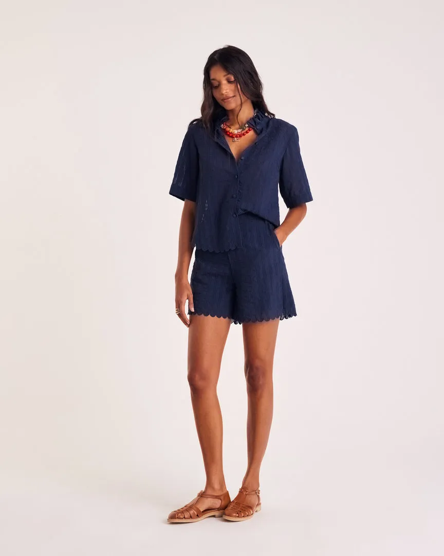 Amato textured navy shirt sold by Balzac Paris product image thumbnail 3