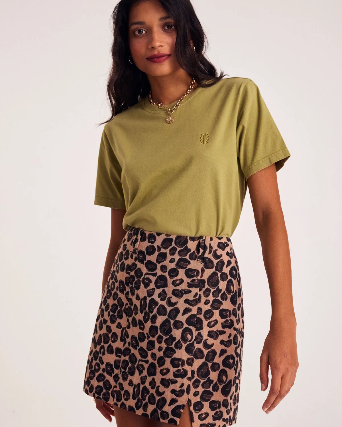 Monica leopard jacquard mini skirt sold by Balzac Paris product image thumbnail 5