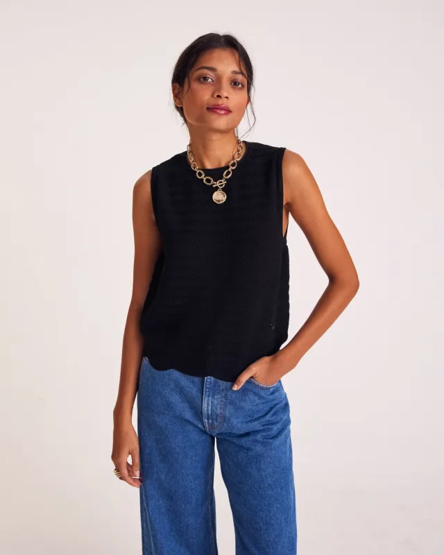 Black Micaelo top sold by Balzac Paris