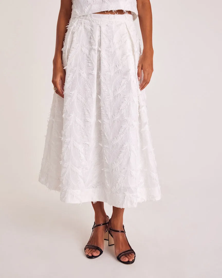 Manuela white feather skirt sold by Balzac Paris product image thumbnail 3