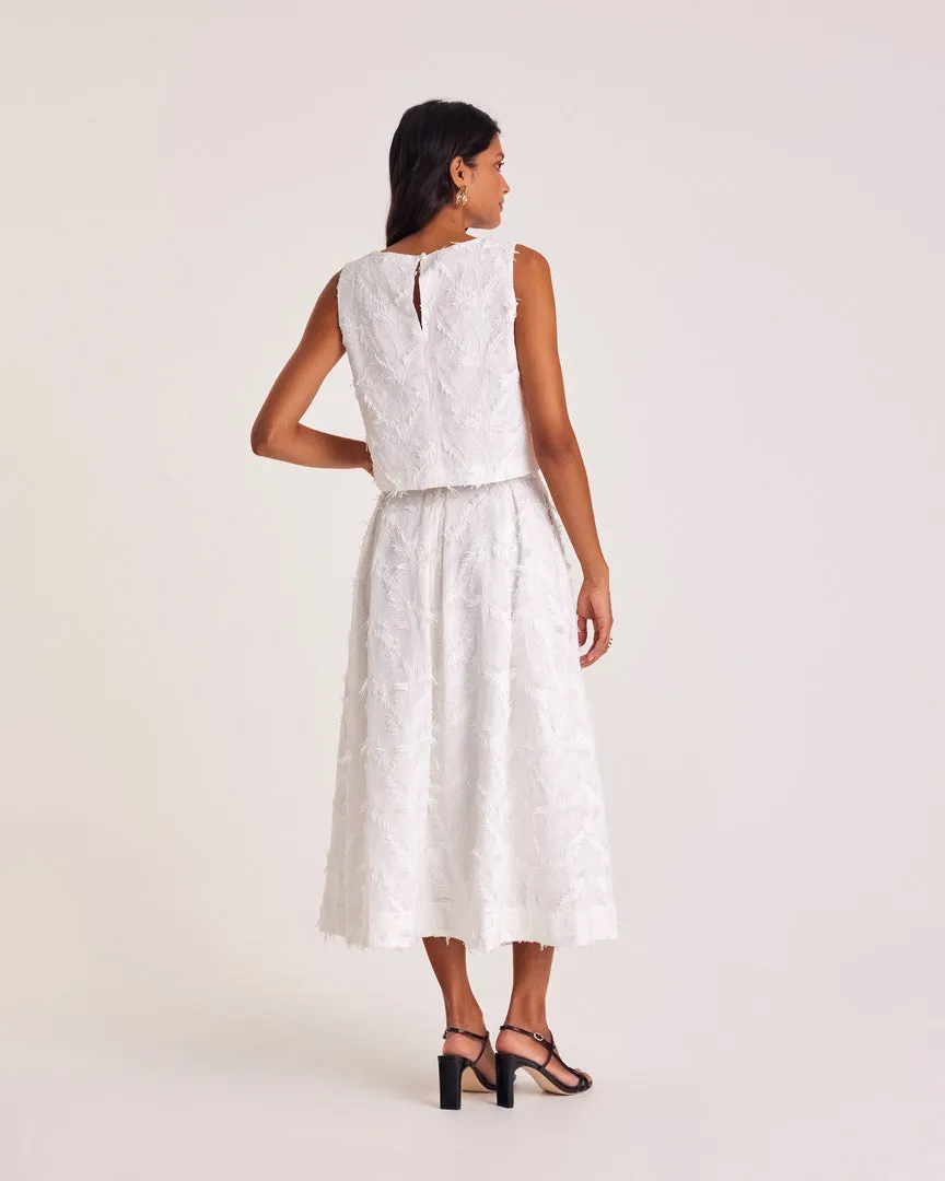 Manuela white feather skirt sold by Balzac Paris product image thumbnail 4