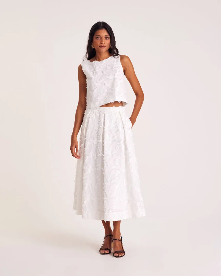 Manuela white feather skirt sold by Balzac Paris product image thumbnail 5