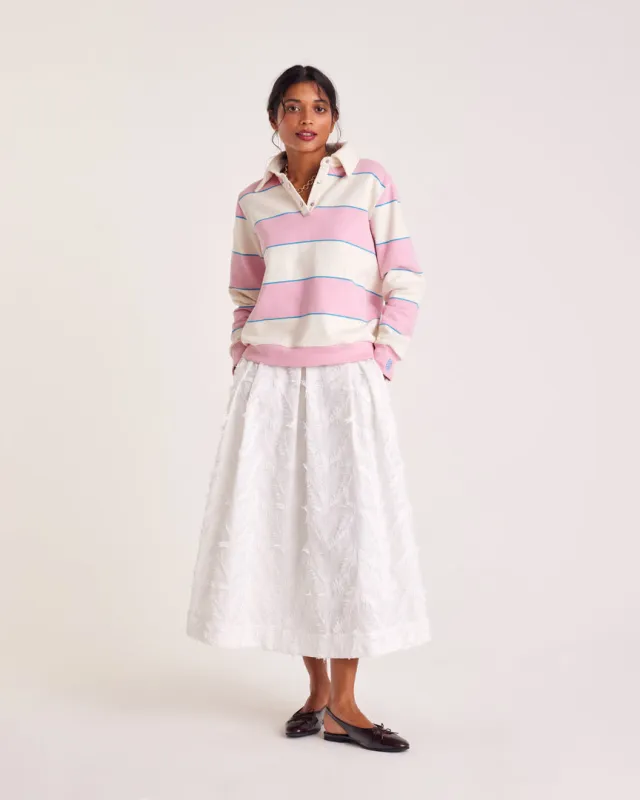 Manuela white feather skirt sold by Balzac Paris