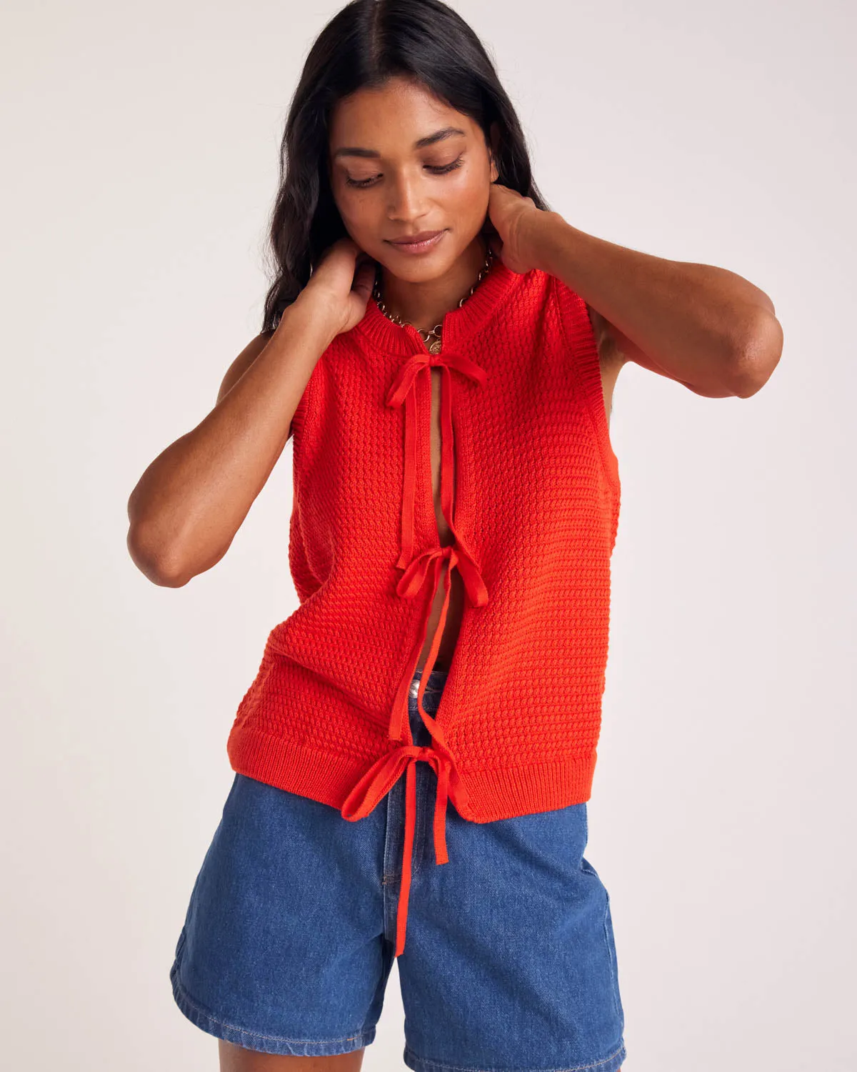 Alba orange vest sold by Balzac Paris product image thumbnail 4