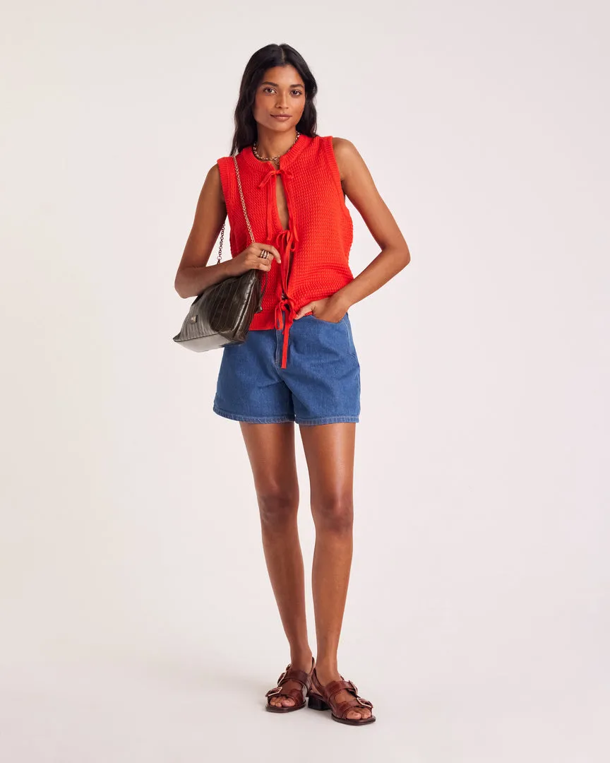 Alba orange vest sold by Balzac Paris product image thumbnail 5