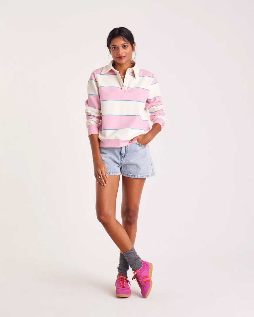 Light pink striped Diego sweatshirt sold by Balzac Paris product image thumbnail 2