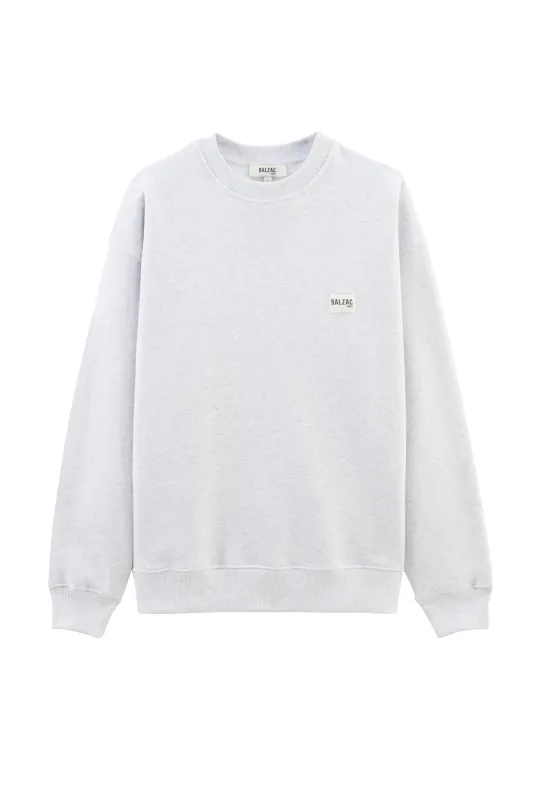 Hauteville BP light grey heather sweatshirt made by Balzac Paris