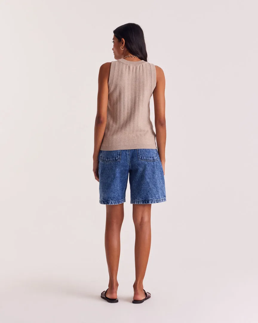 Kahn Top in Heather Beige sold by Balzac Paris product image thumbnail 5