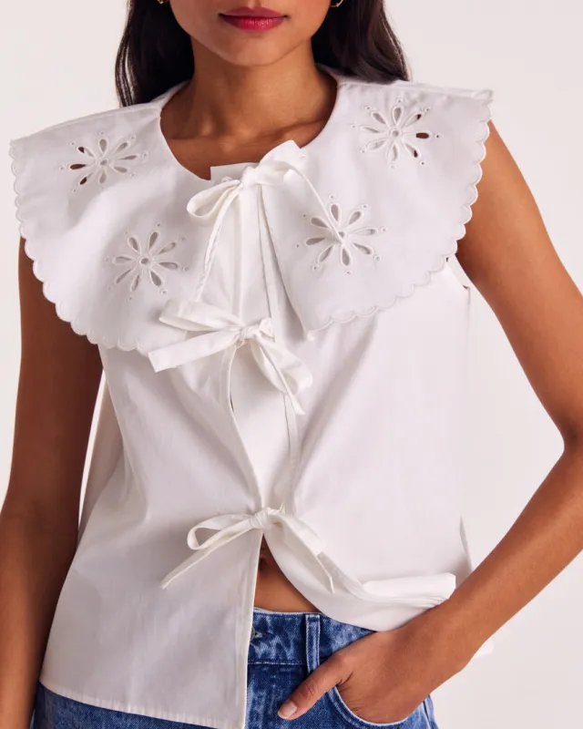Natural white Moana top sold by Balzac Paris