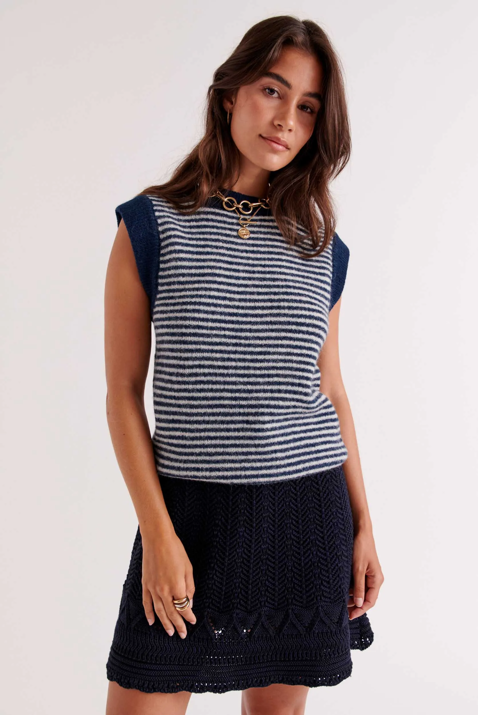 Blue and white striped blason sweater sold by Balzac Paris product image thumbnail 2