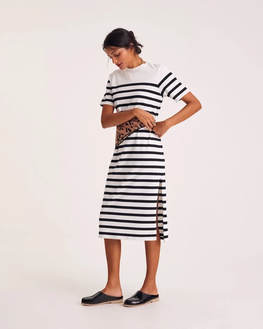 Claodia black striped dress sold by Balzac Paris product image thumbnail 2
