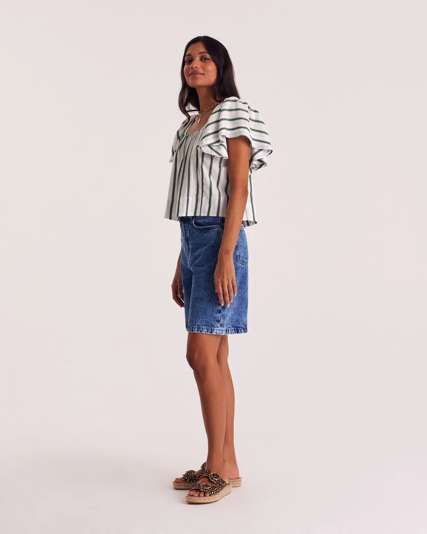 Nino ultramarine blue Bermuda shorts sold by Balzac Paris product image thumbnail 5